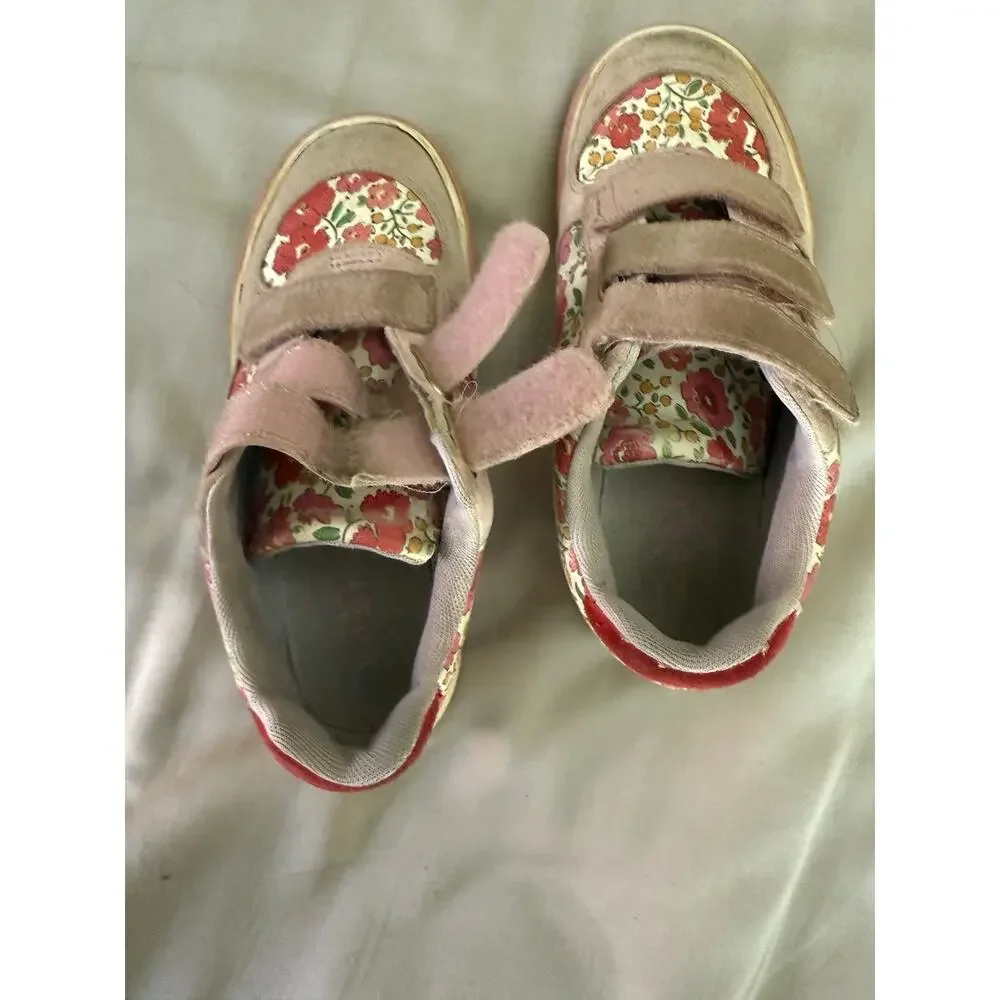 Mini Boden pink sneakers velcro child size 12.5 EU 30